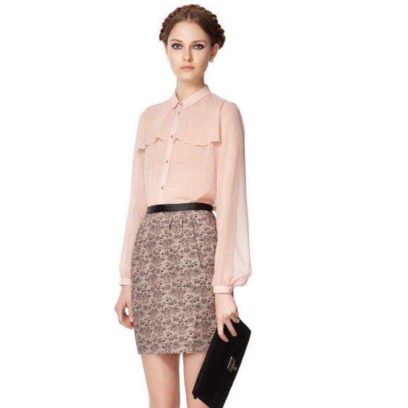 JASON WU Target Floral lace pink mini skirt - Picture 2 of 3